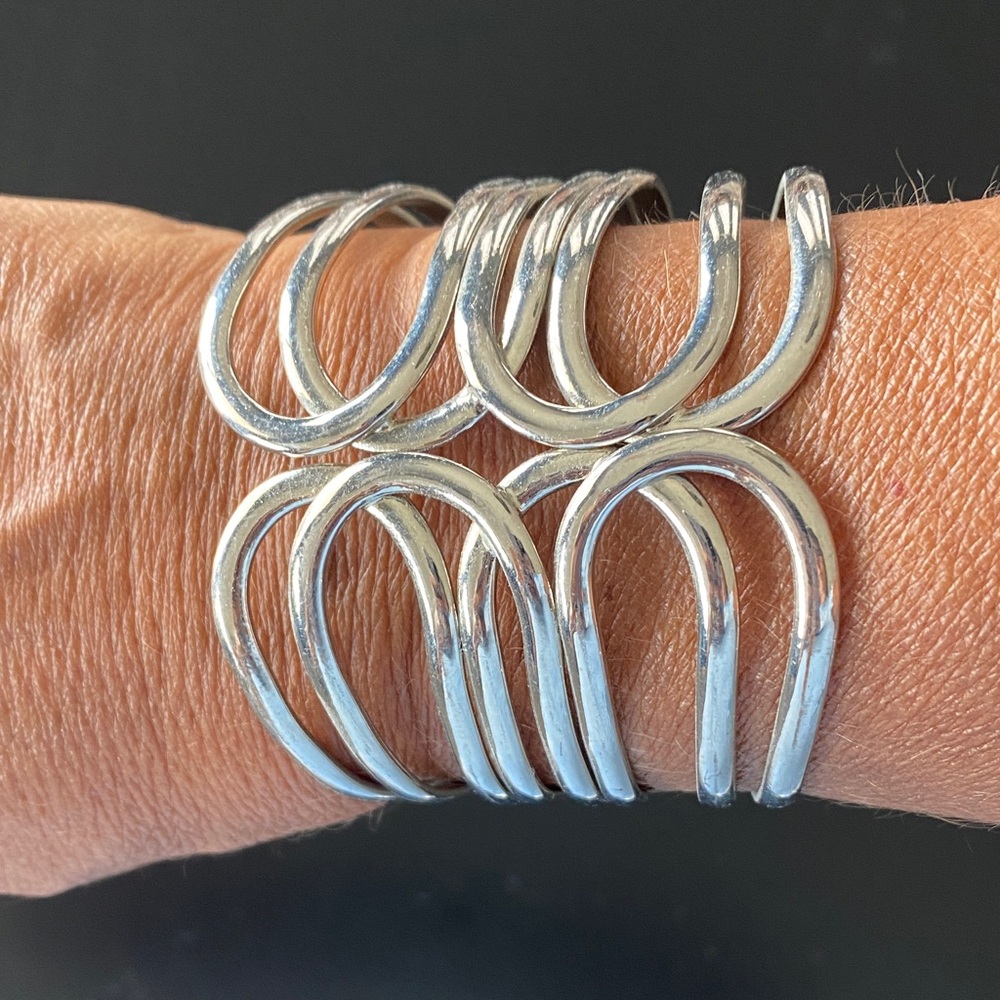 Elegant Silver Cuff Bracelet